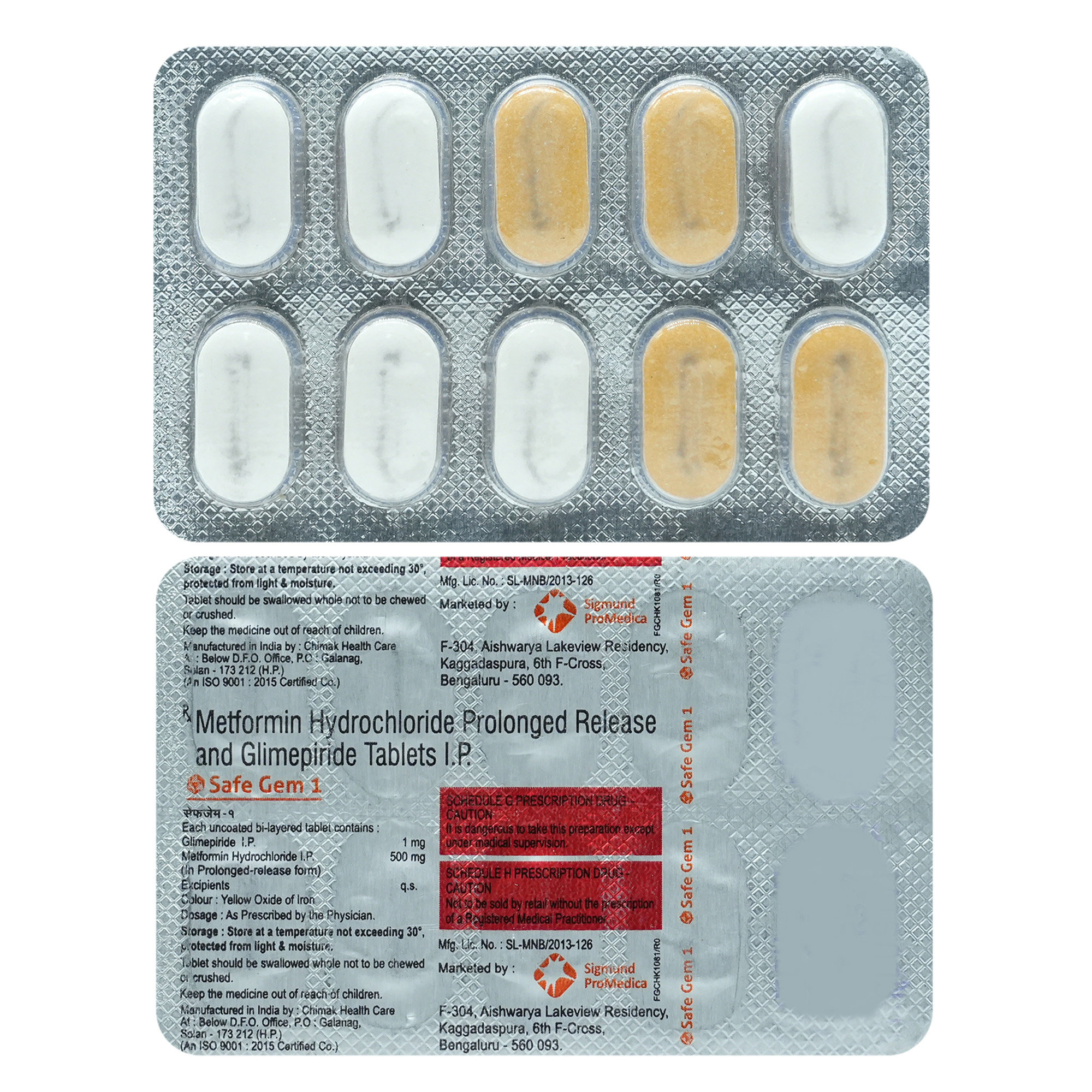 Safe Gem 1Mg Tablet, Pack of 10 TABLETS Safe Gem 1Mg Tablet, Pack of 10 TABLETS