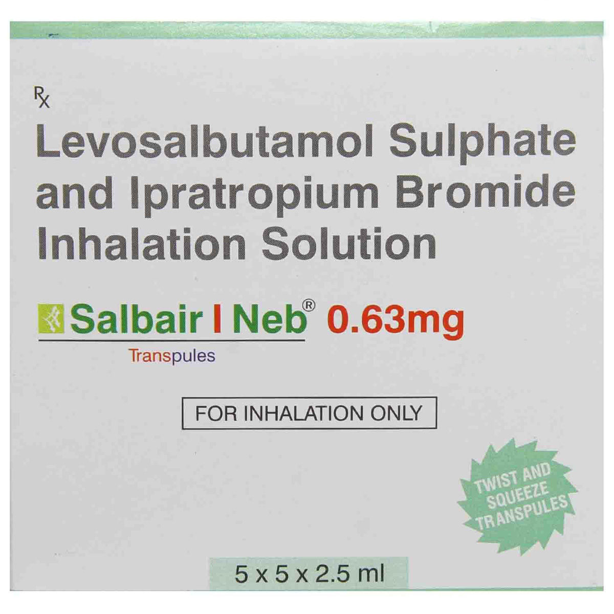 Buy Salbair I Neb 0.63mg Solution 2.5 ml Online