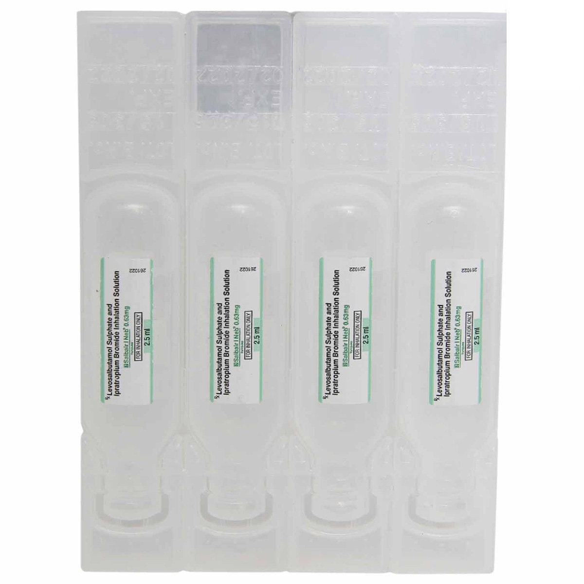 Salbair I Neb 0.63mg Solution 2.5 ml, Pack of 1 SOLUTION Salbair I Neb 0.63mg Solution 2.5 ml, Pack of 1 SOLUTION