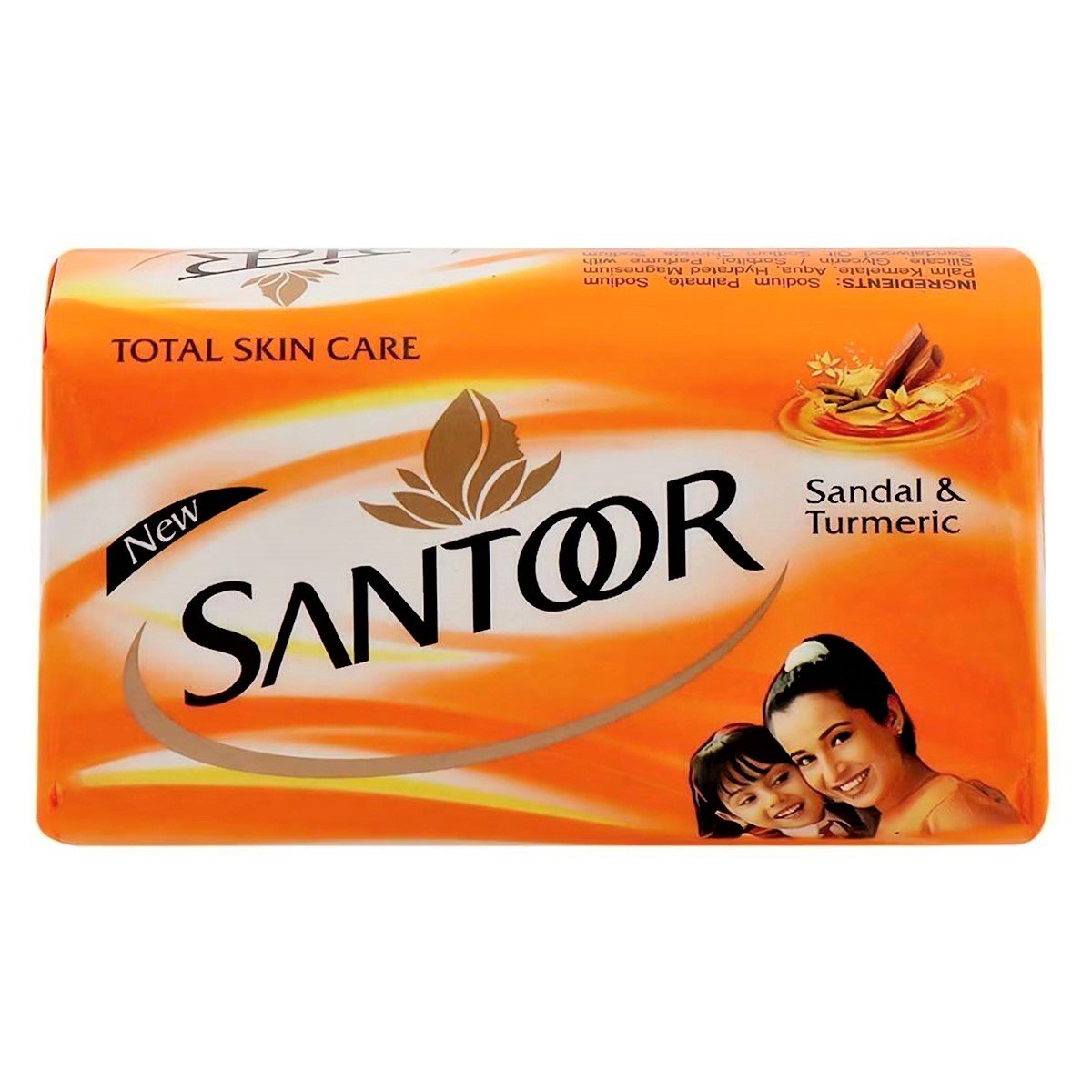 Santoor Total Skin Soap 150 gm | With Sandal & Turmeric | For Younger looking Skin | With 2X sandal Fragrance, Pack of 1 Santoor Total Skin Soap 150 gm | With Sandal & Turmeric | For Younger looking Skin | With 2X sandal Fragrance, Pack of 1