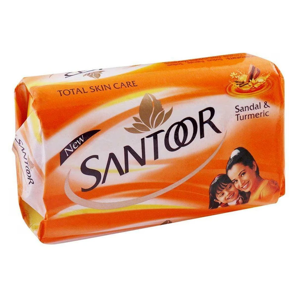 Santoor Total Skin Soap 150 gm | With Sandal & Turmeric | For Younger looking Skin | With 2X sandal Fragrance, Pack of 1 Santoor Total Skin Soap 150 gm | With Sandal & Turmeric | For Younger looking Skin | With 2X sandal Fragrance, Pack of 1