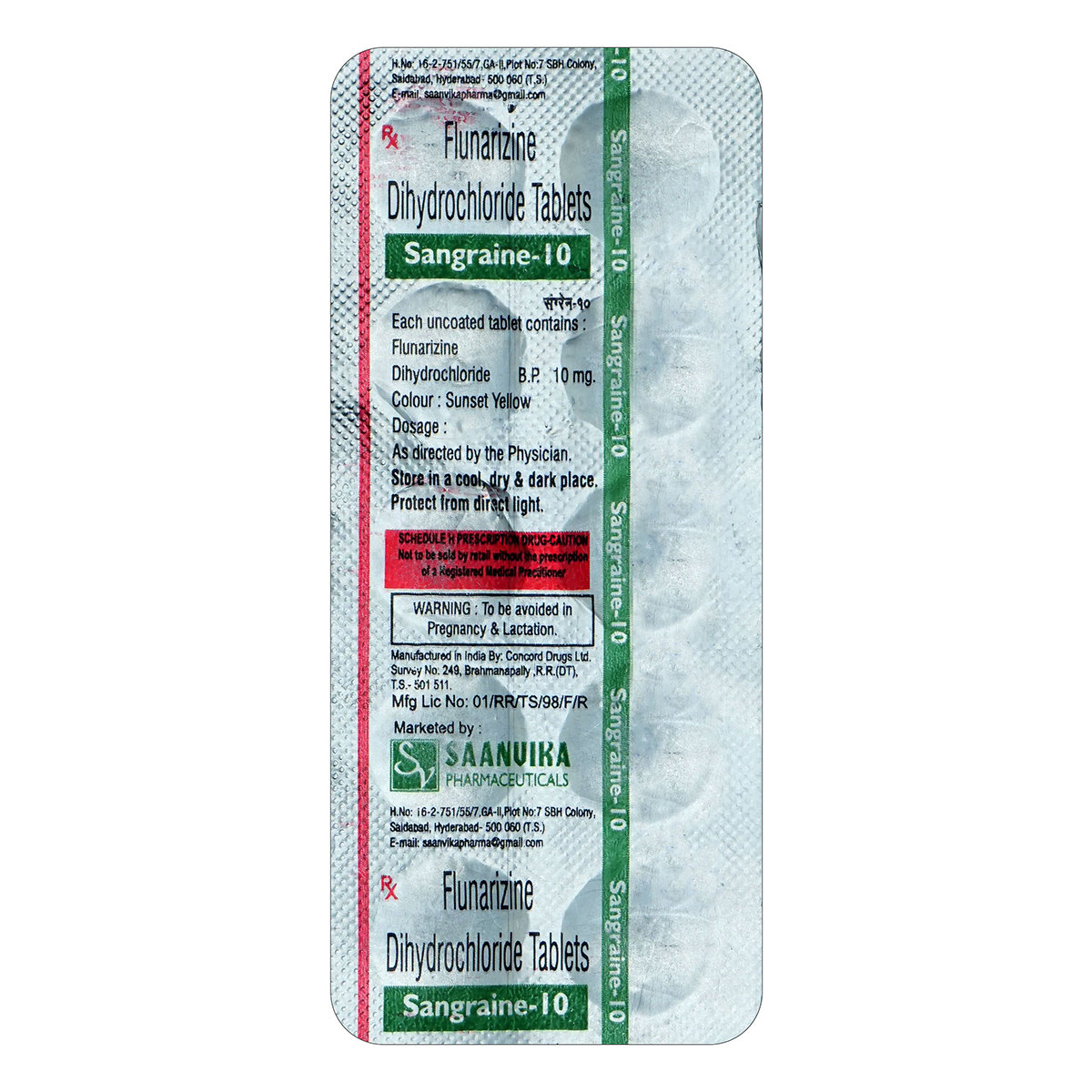 Sangraine-10 Tablet 10's, Pack of 10 TABLETS Sangraine-10 Tablet 10's, Pack of 10 TABLETS