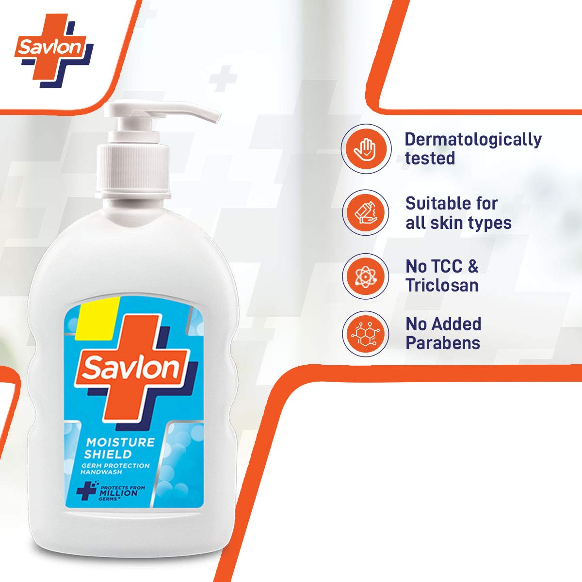 Savlon Moisture Shield Germ Protection Handwash 200 ml | With Silver Nano Particles | Provides Germ Protection | Keep Hand Soft & Moisturised | For All Skin Type, Pack of 1 Savlon Moisture Shield Germ Protection Handwash 200 ml | With Silver Nano Particles | Provides Germ Protection | Keep Hand Soft & Moisturised | For All Skin Type, Pack of 1