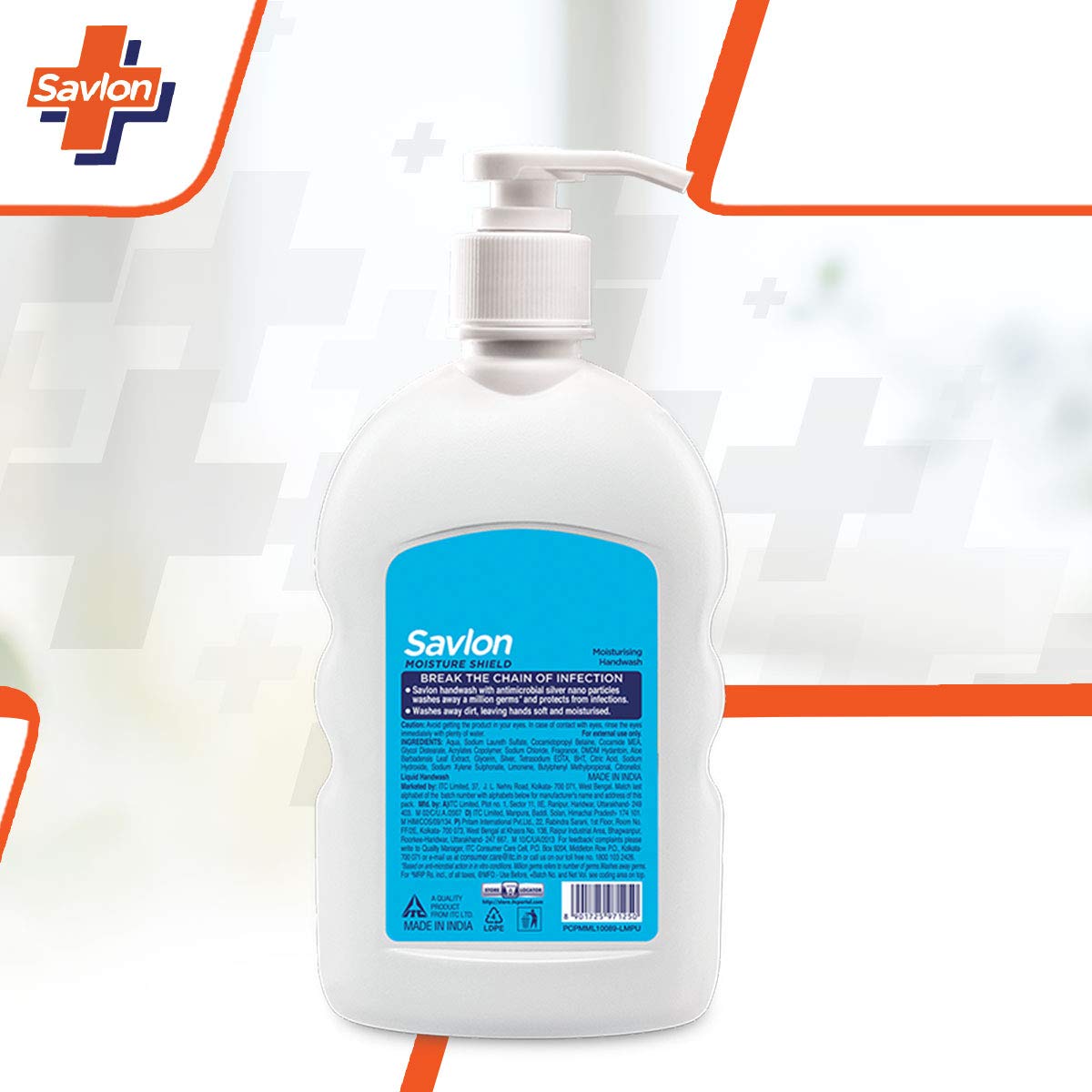 Savlon Moisture Shield Germ Protection Handwash 200 ml | With Silver Nano Particles | Provides Germ Protection | Keep Hand Soft & Moisturised | For All Skin Type, Pack of 1 Savlon Moisture Shield Germ Protection Handwash 200 ml | With Silver Nano Particles | Provides Germ Protection | Keep Hand Soft & Moisturised | For All Skin Type, Pack of 1