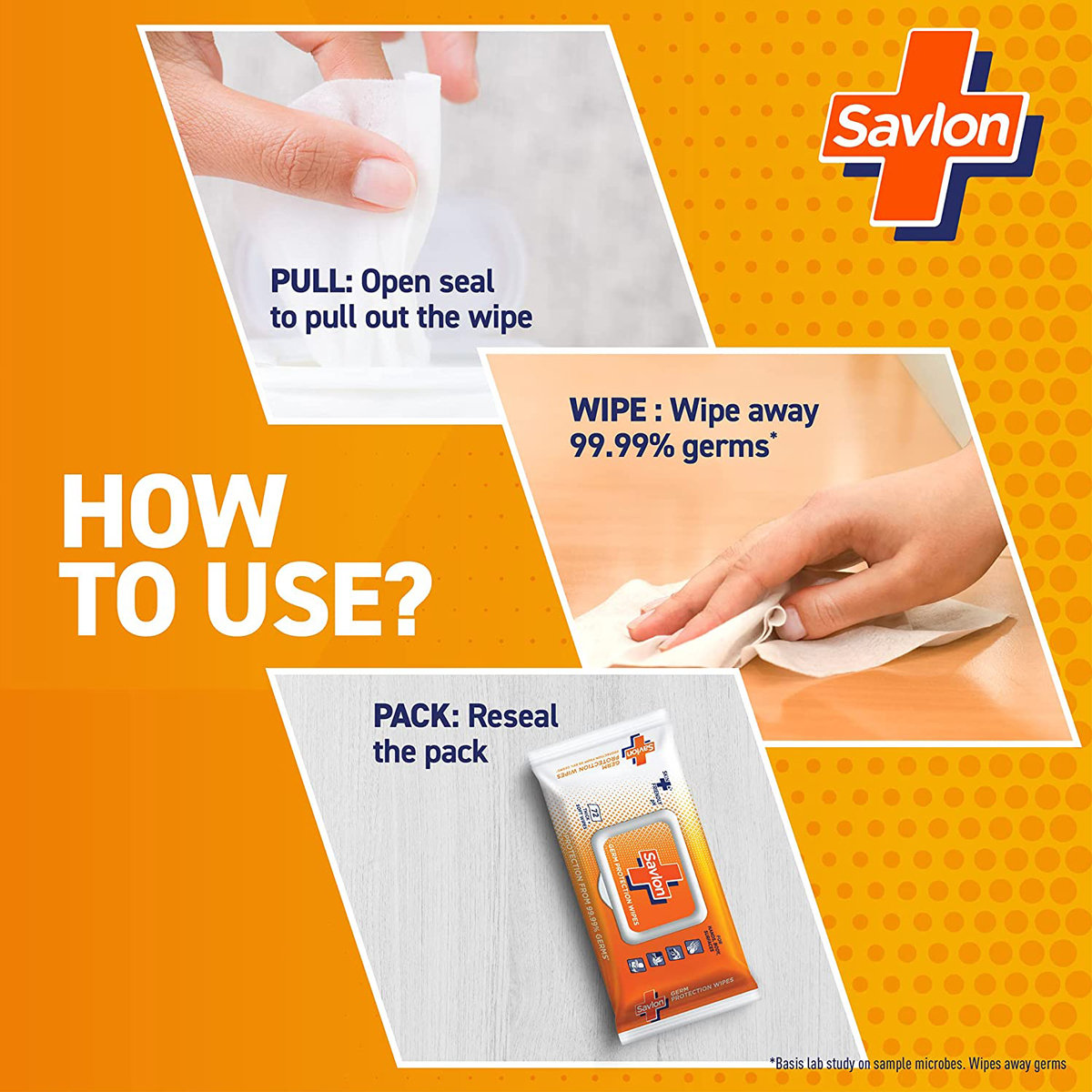 Savlon Germ Protection Wipes, 10 Count, Pack of 1 Savlon Germ Protection Wipes, 10 Count, Pack of 1