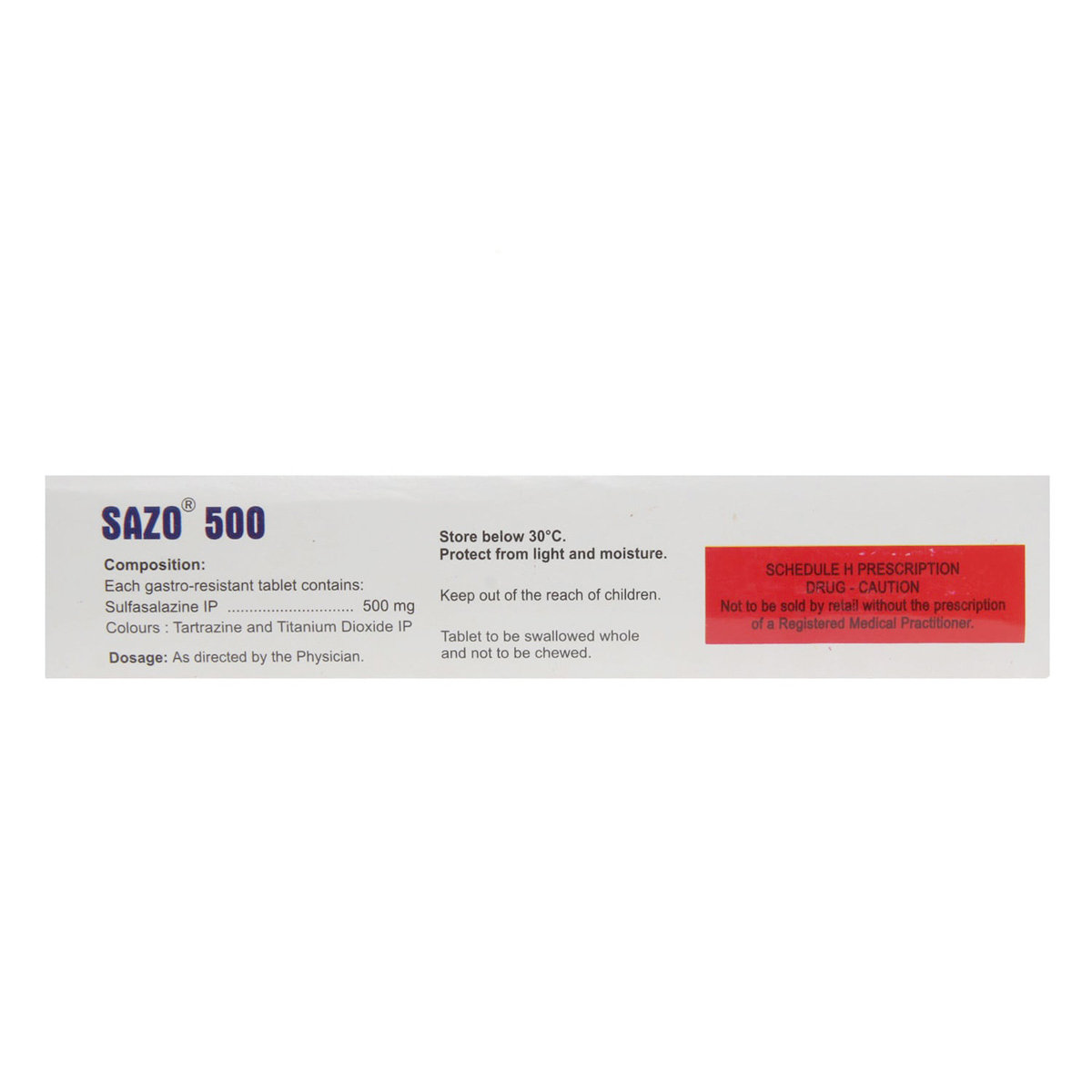 Sazo 500 Tablet 15's, Pack of 15 TABLETS Sazo 500 Tablet 15's, Pack of 15 TABLETS