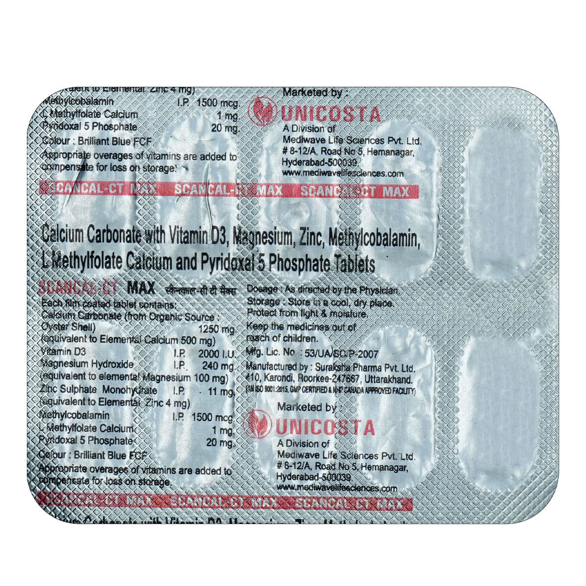 Buy Scancal-CT Max Tablet 10's Online