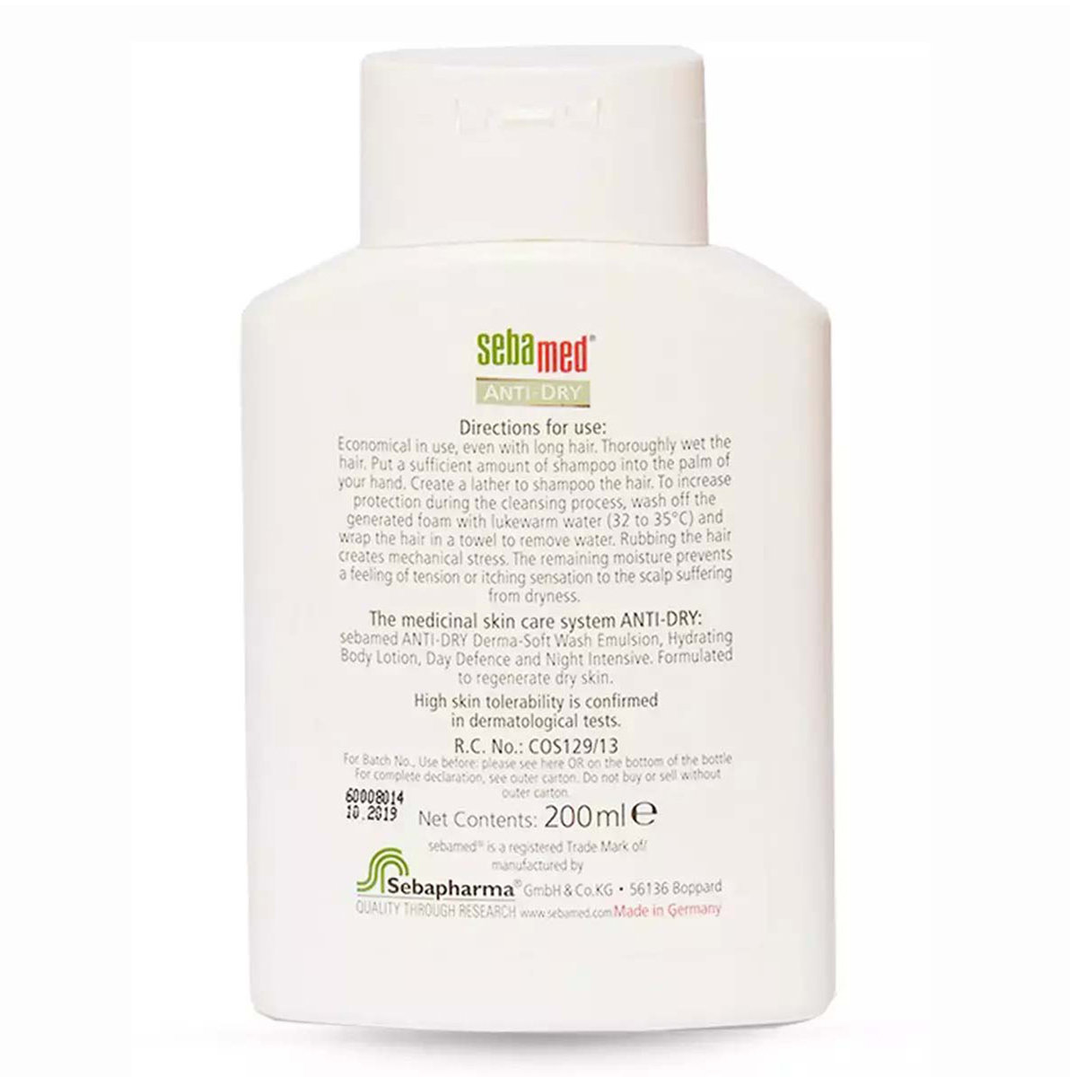 Sebamed Anti-Dry Revitalizing Shampoo, 200 ml, Pack of 1 Sebamed Anti-Dry Revitalizing Shampoo, 200 ml, Pack of 1