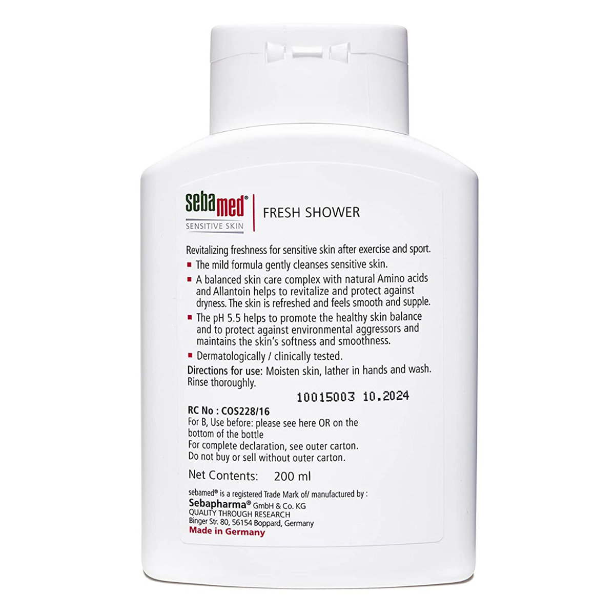 Sebamed Fresh Shower Body Wash 200 ml | With Moisturisers & Allantoin | pH 5.5 | For Sensitive Skin, Pack of 1 Sebamed Fresh Shower Body Wash 200 ml | With Moisturisers & Allantoin | pH 5.5 | For Sensitive Skin, Pack of 1