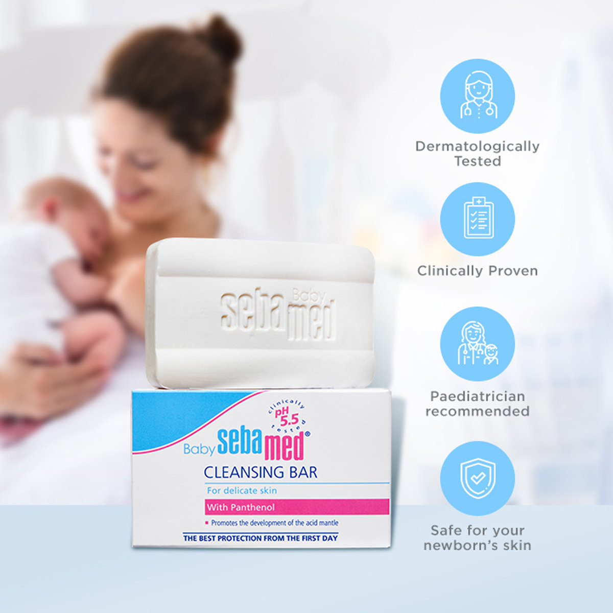 Sebamed Baby Cleansing Bar, 150 gm, Pack of 1 Sebamed Baby Cleansing Bar, 150 gm, Pack of 1