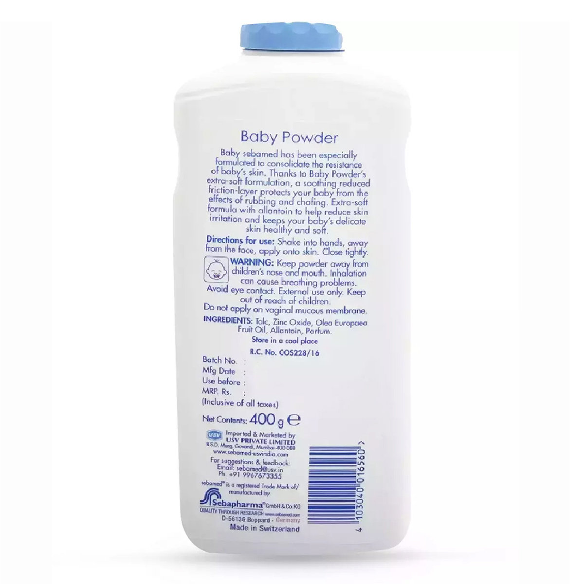 Sebamed Baby Powder, 400 gm, Pack of 1 Sebamed Baby Powder, 400 gm, Pack of 1