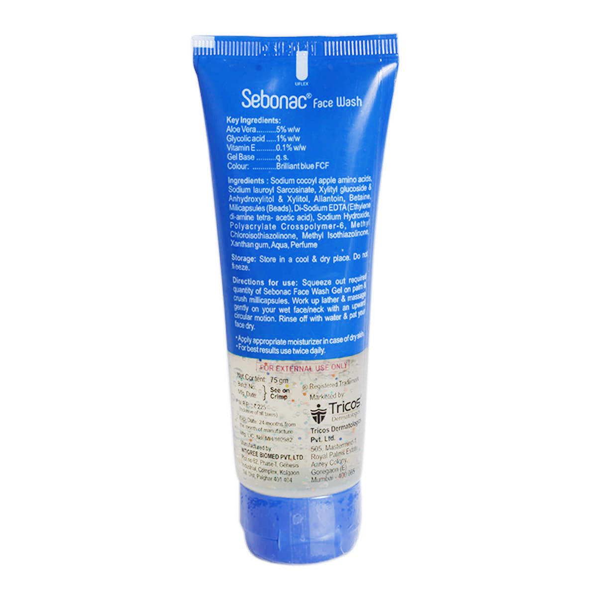 Sebonac Face Wash 75 gm | Skin Rehuvenating Gel | Moisturises, Purifies And Refreshes Skin, Pack of 1 Sebonac Face Wash 75 gm | Skin Rehuvenating Gel | Moisturises, Purifies And Refreshes Skin, Pack of 1