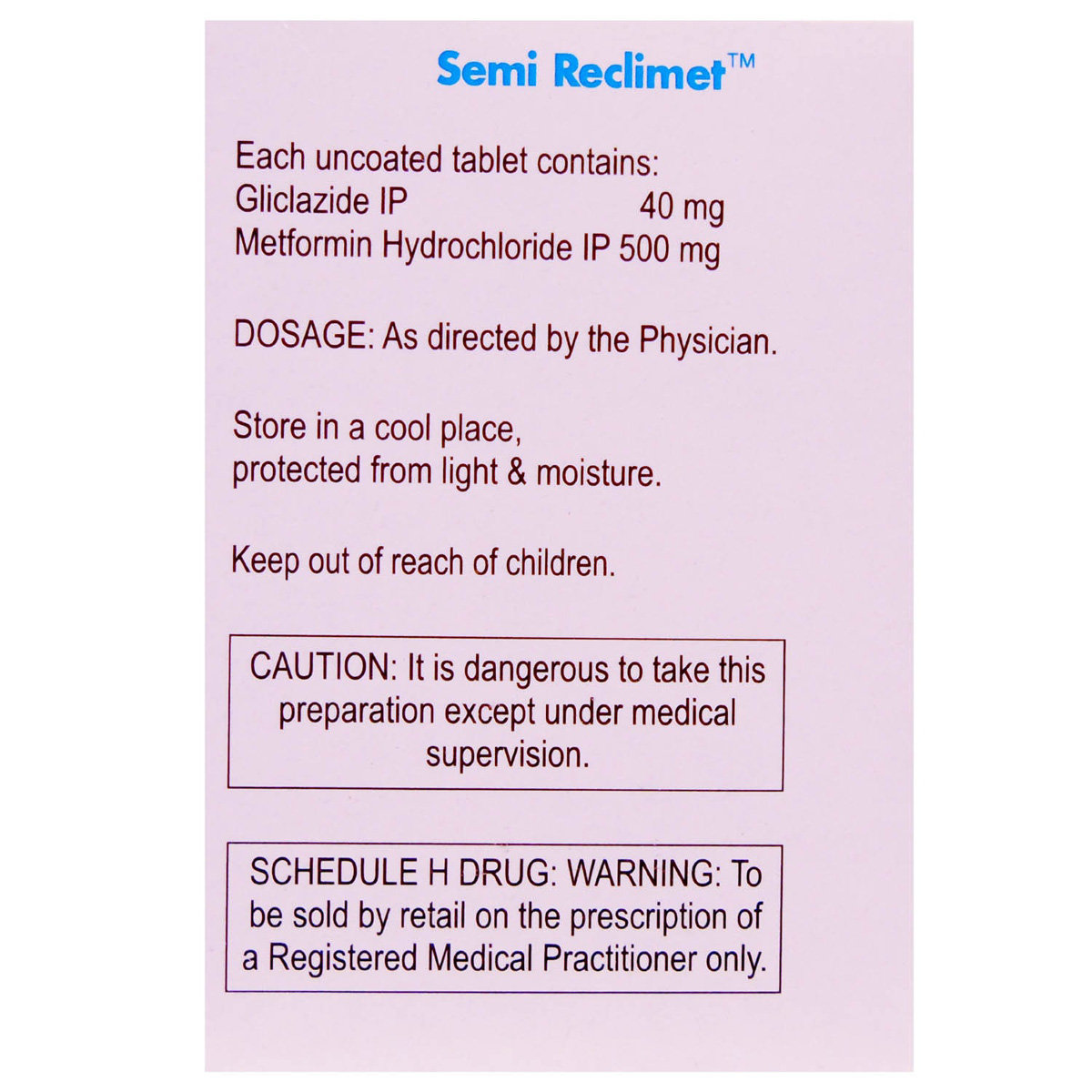 Semi Reclimet Tablet 10's, Pack of 10 TABLETS Semi Reclimet Tablet 10's, Pack of 10 TABLETS