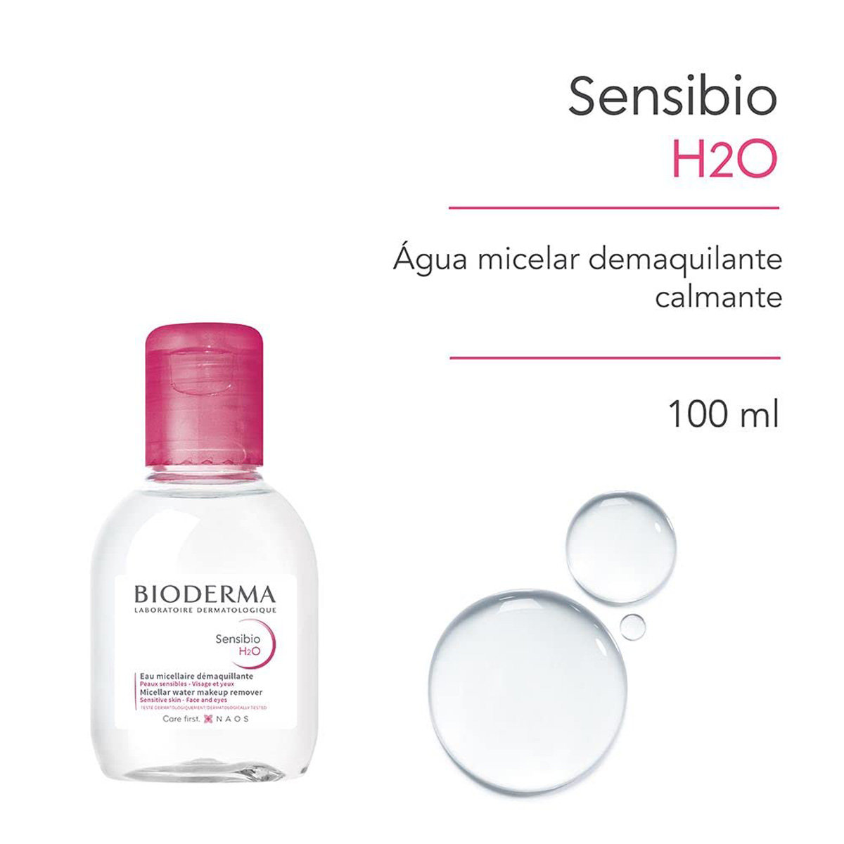 Bioderma Sensibio H2O Miscellar Water, 100 ml, Pack of 1 Bioderma Sensibio H2O Miscellar Water, 100 ml, Pack of 1
