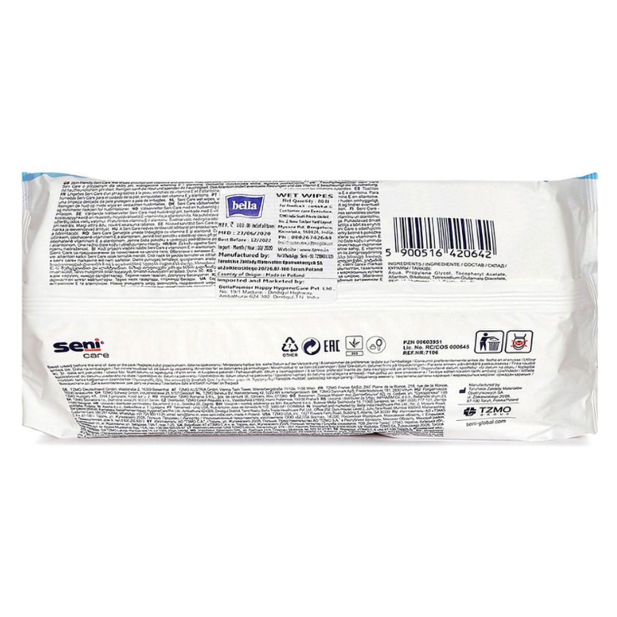 Seni Care Wet Wipes 80 Count | Vitamin E And Allantoin | Delicate Cleansing | pH Balanced | For Sensitive Skin, Pack of 1 Seni Care Wet Wipes 80 Count | Vitamin E And Allantoin | Delicate Cleansing | pH Balanced | For Sensitive Skin, Pack of 1