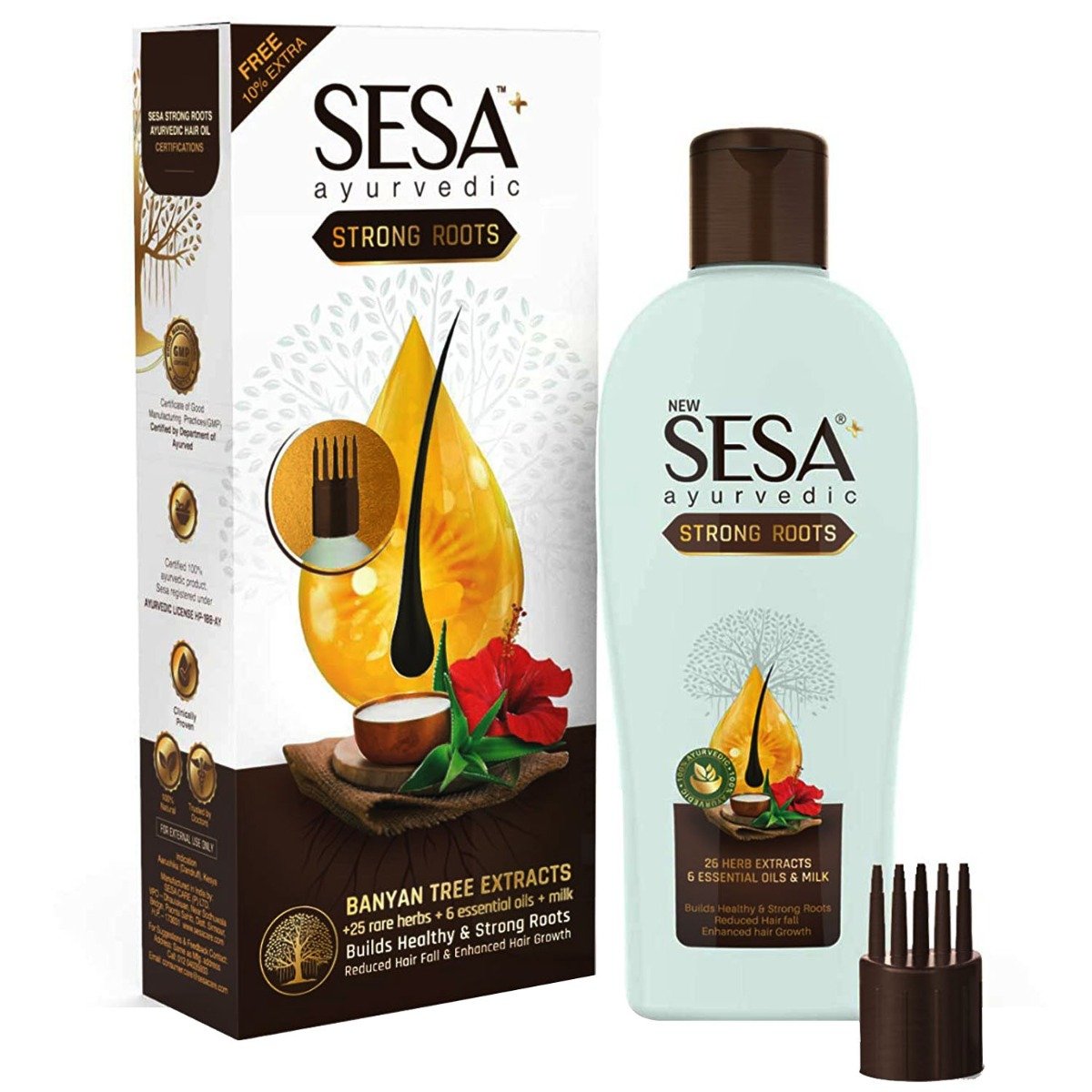 Sesa Ayurvedic Strong Roots Herbal Hair Oil, 110 ml, Pack of 1 Sesa Ayurvedic Strong Roots Herbal Hair Oil, 110 ml, Pack of 1