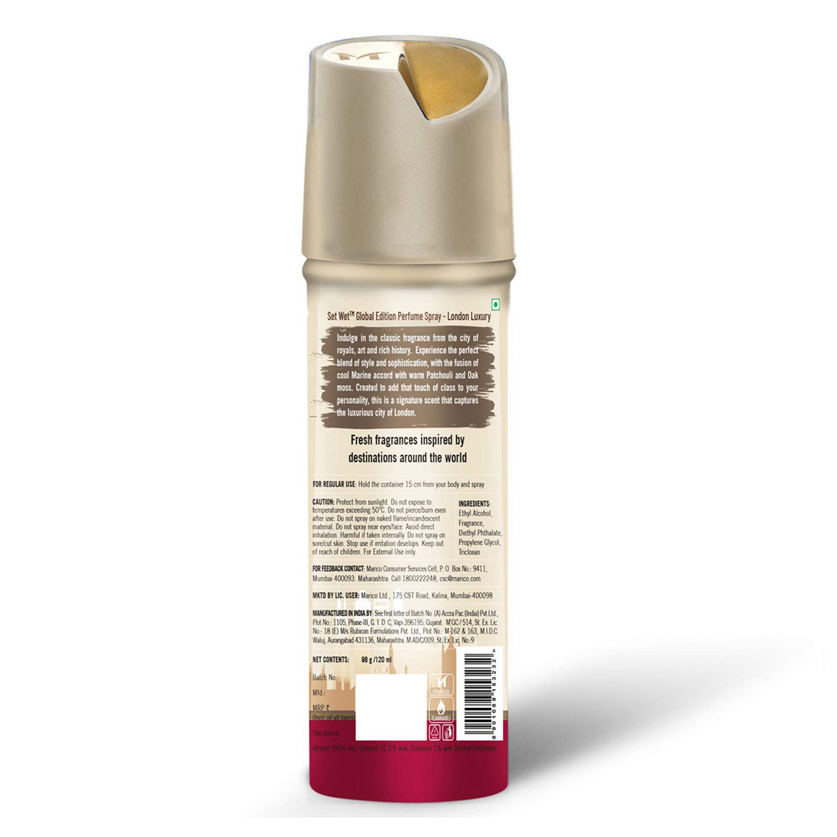 Set Wet Global Edition London Perfume Spray, 120 ml, Pack of 1 Set Wet Global Edition London Perfume Spray, 120 ml, Pack of 1