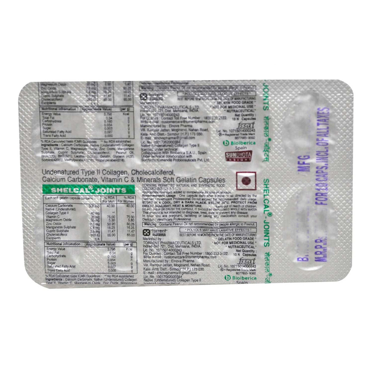 Shelcal-Joints Capsule 10's, Pack of 10 Shelcal-Joints Capsule 10's, Pack of 10