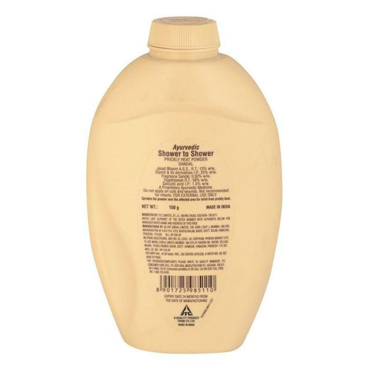 Shower To Shower Prickly Heat Sandal Powder 150 gm | Relieves Prickly Heat, Pack of 1 Shower To Shower Prickly Heat Sandal Powder 150 gm | Relieves Prickly Heat, Pack of 1