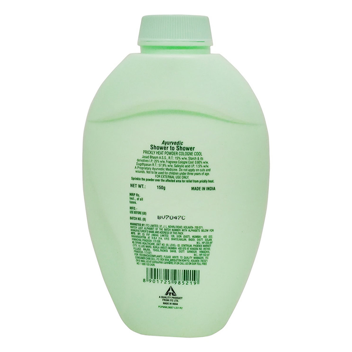 Shower to Shower Prickly Heat Cologne Cool Powder 150 gm | 2X Sweat Absorbtion | Relieves Prickly Heat, Pack of 1 Shower to Shower Prickly Heat Cologne Cool Powder 150 gm | 2X Sweat Absorbtion | Relieves Prickly Heat, Pack of 1