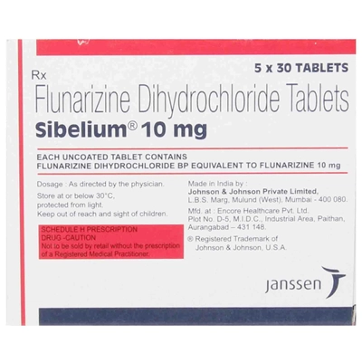 Sibelium 10 mg Tablet 30's, Pack of 30 TABLETS