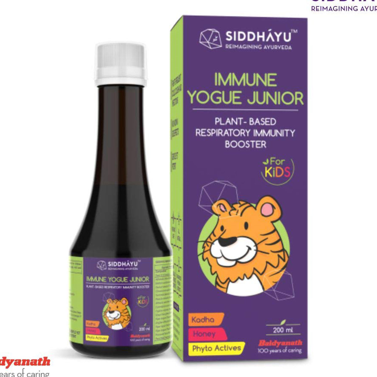 Siddhayu Immune Yogue Junior Syrup for Kids, 200 ml, Pack of 1 Siddhayu Immune Yogue Junior Syrup for Kids, 200 ml, Pack of 1