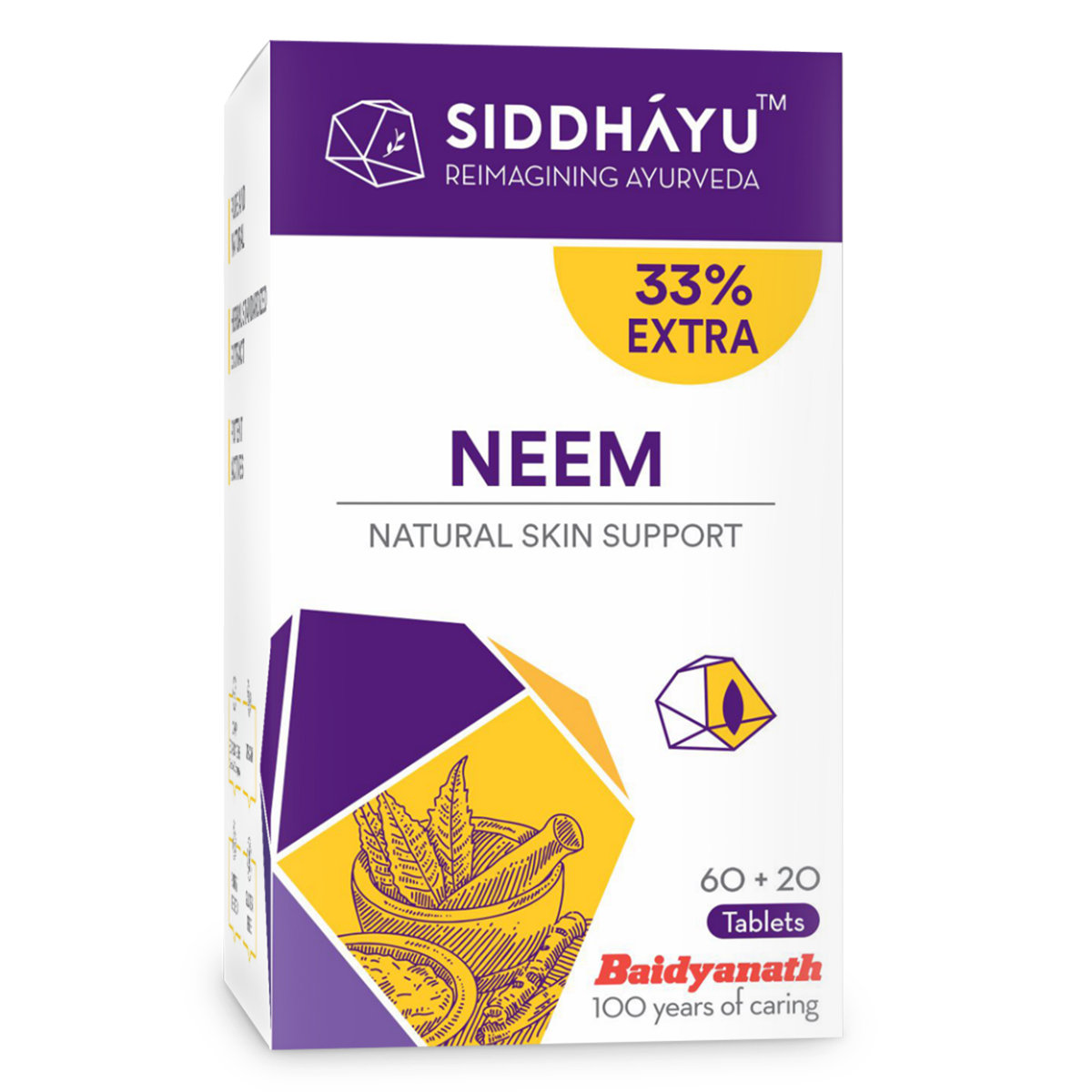 Siddhayu Neem Natural Skin Support, 80 Tablets, Pack of 1 Siddhayu Neem Natural Skin Support, 80 Tablets, Pack of 1