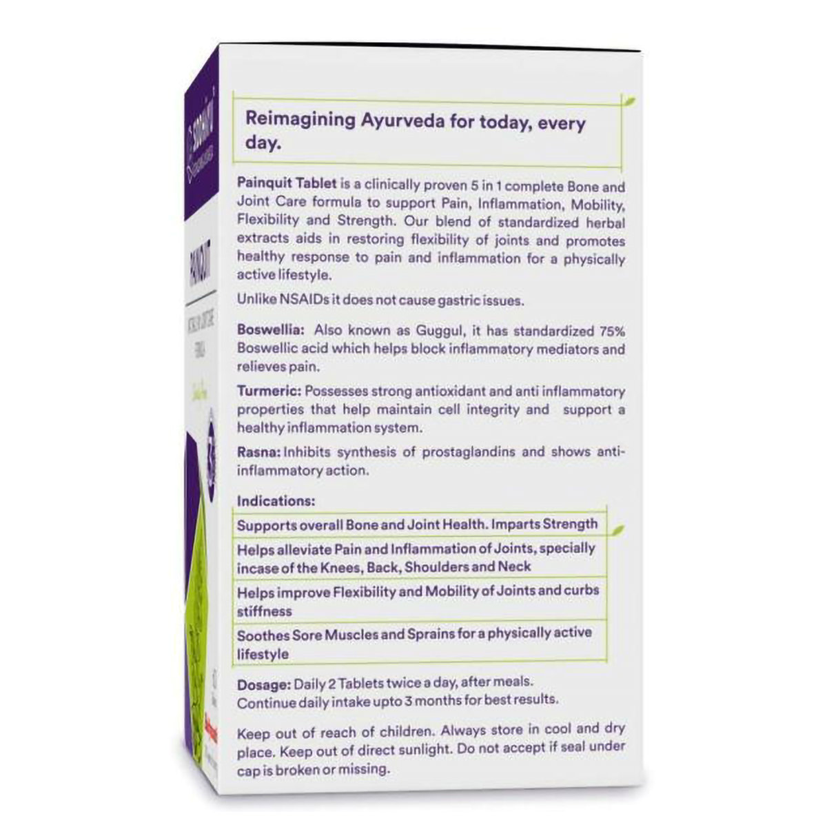 Siddhayu Painquit Natural 5-in-1 Joint Care Formula, 60 Tablets, Pack of 1 Siddhayu Painquit Natural 5-in-1 Joint Care Formula, 60 Tablets, Pack of 1