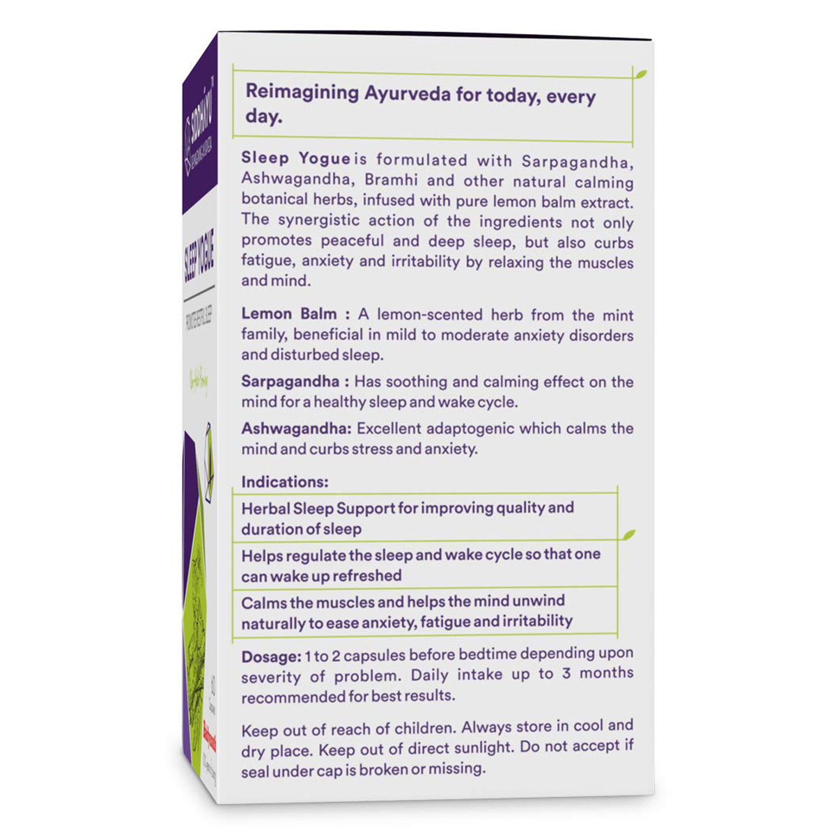 Siddhayu Sleep Yogue for Restful Sleep, 60 Capsules, Pack of 1 Siddhayu Sleep Yogue for Restful Sleep, 60 Capsules, Pack of 1