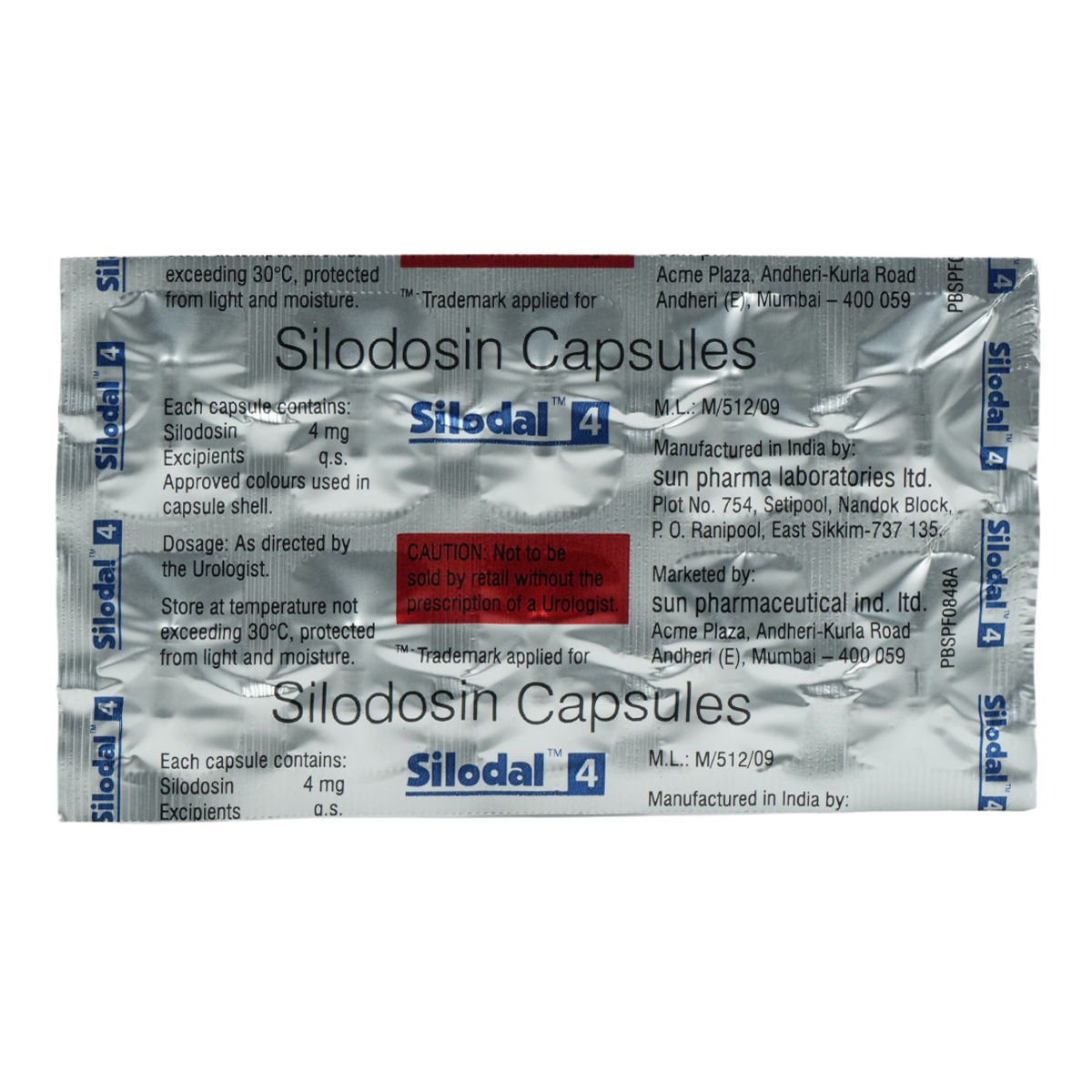 Buy Silodal 4 Capsule 10's Online