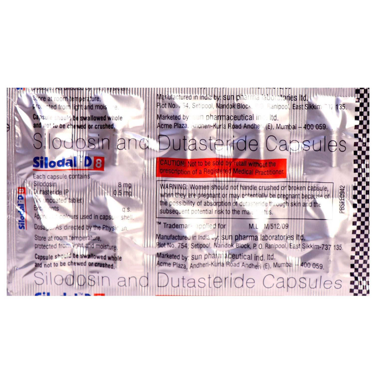 Silodal-D 8 Capsule 10's, Pack of 10 Silodal-D 8 Capsule 10's, Pack of 10