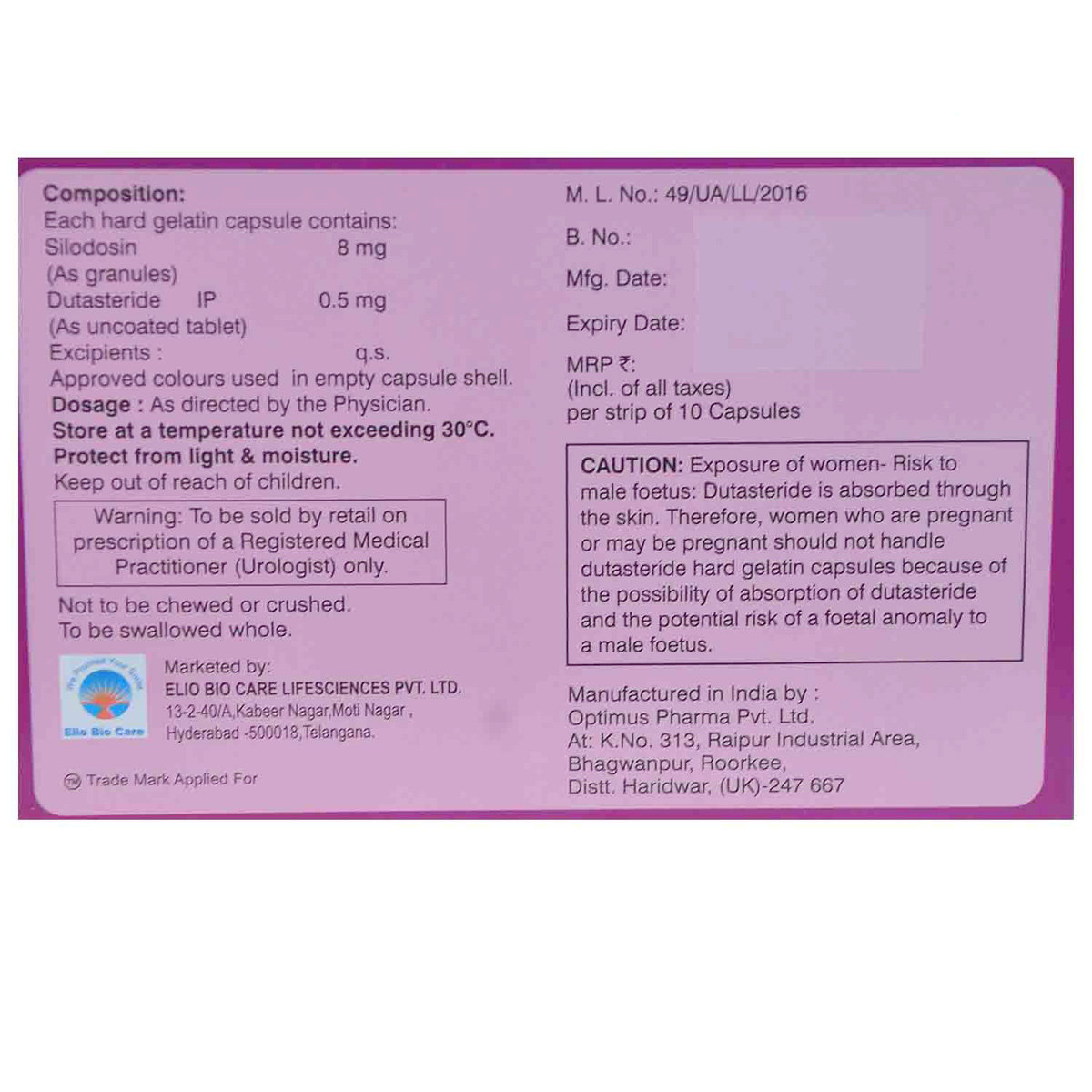 Siloin-D 8 Capsule 10's, Pack of 10 Siloin-D 8 Capsule 10's, Pack of 10