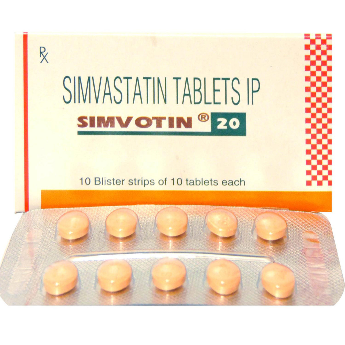 Simvotin 20 Tablet 10's, Pack of 10 TABLETS Simvotin 20 Tablet 10's, Pack of 10 TABLETS