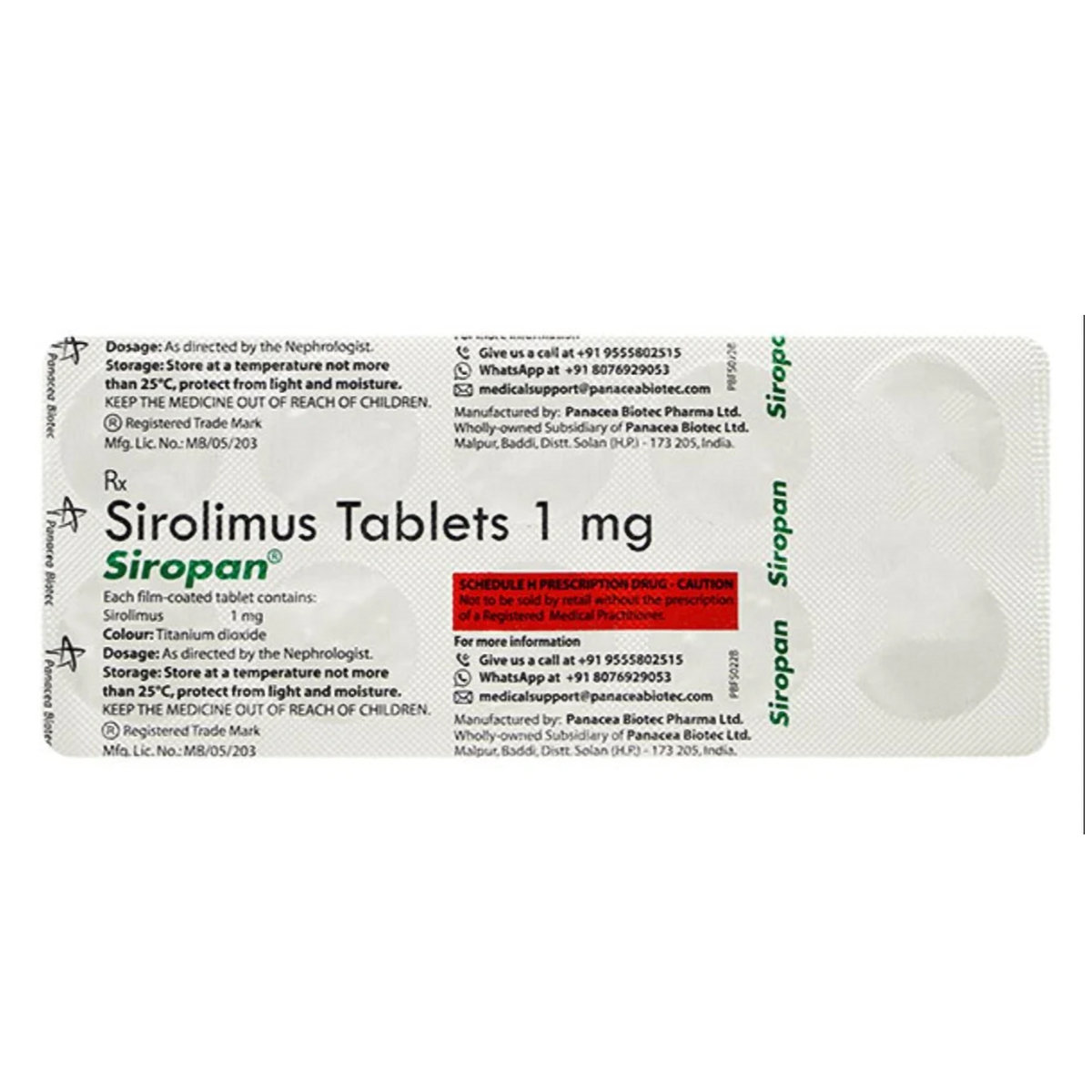 SIROPAN TABLET, Pack of 10 TABLETS SIROPAN TABLET, Pack of 10 TABLETS