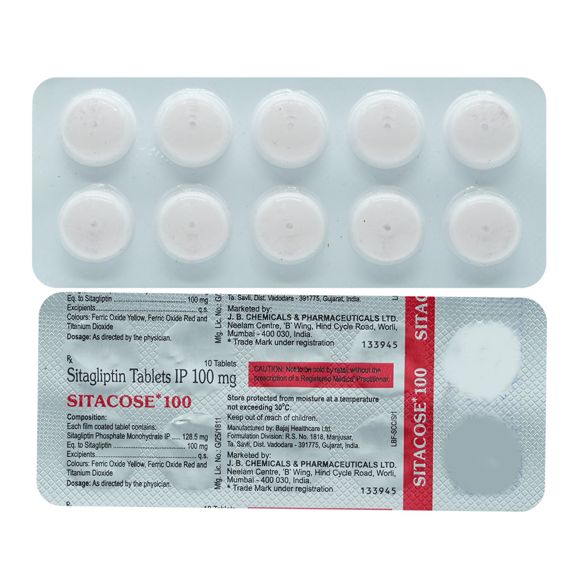 Sitacose 100 Tablet 10's, Pack of 10 TabletS Sitacose 100 Tablet 10's, Pack of 10 TabletS