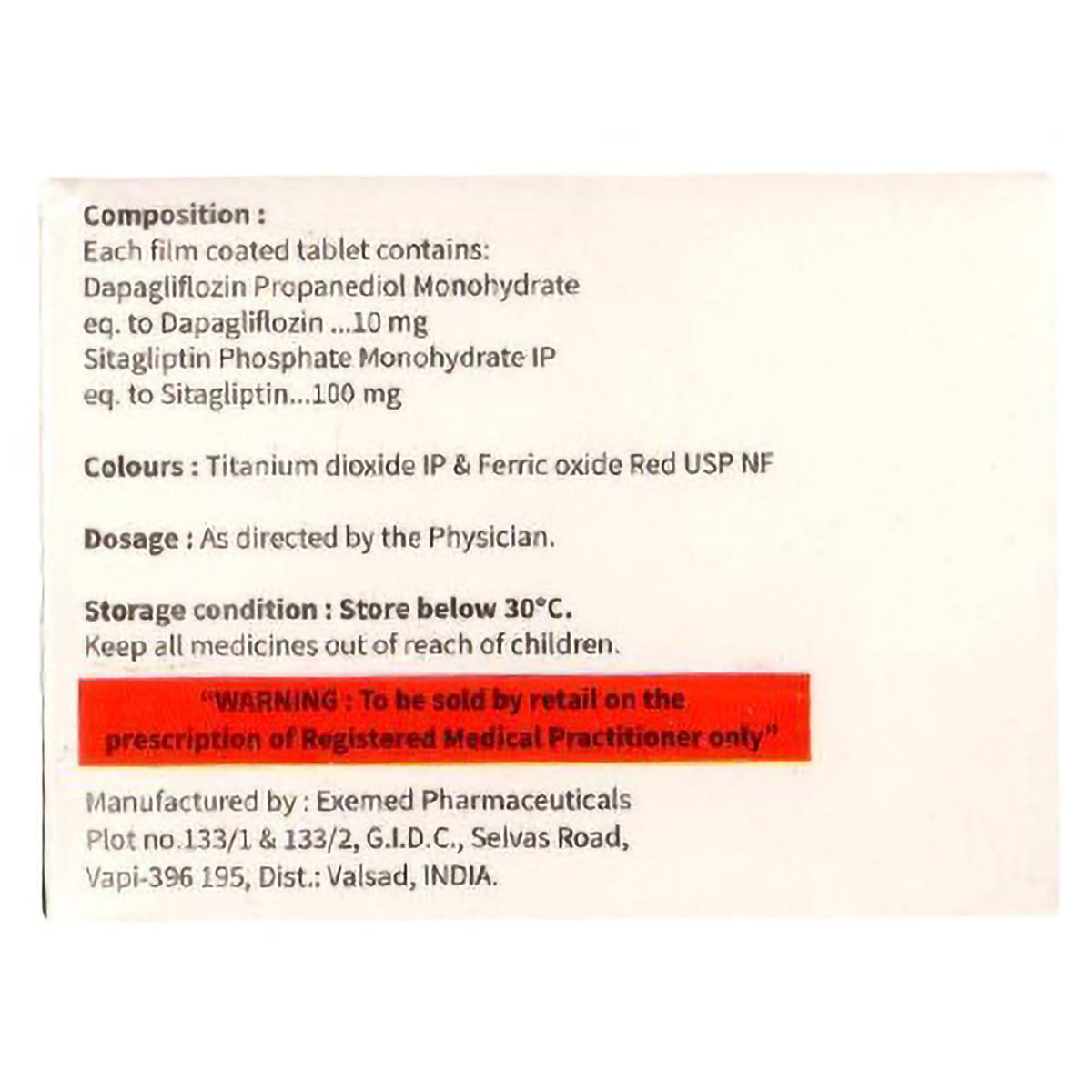 Sitahenz-D 100 Tablet 10's, Pack of 10 Sitahenz-D 100 Tablet 10's, Pack of 10