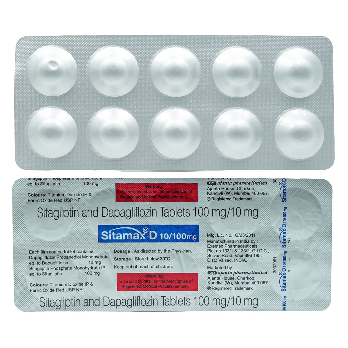 Buy Sitamax D 10/100 mg Tablet 10's Online