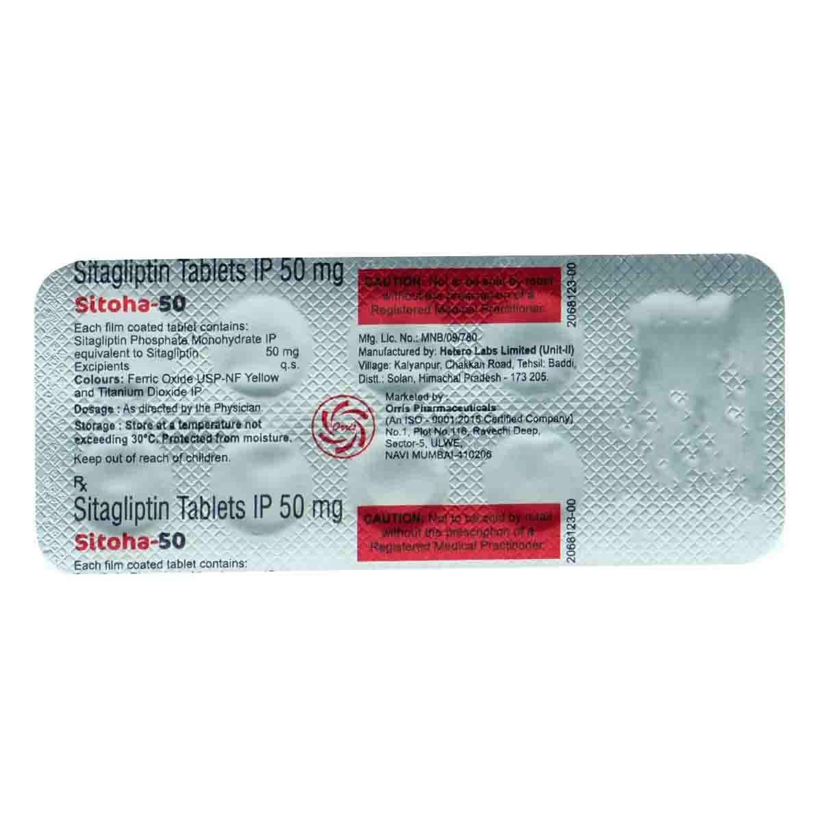 Sitoha-50 Tablet 10's, Pack of 10 TABLETS Sitoha-50 Tablet 10's, Pack of 10 TABLETS