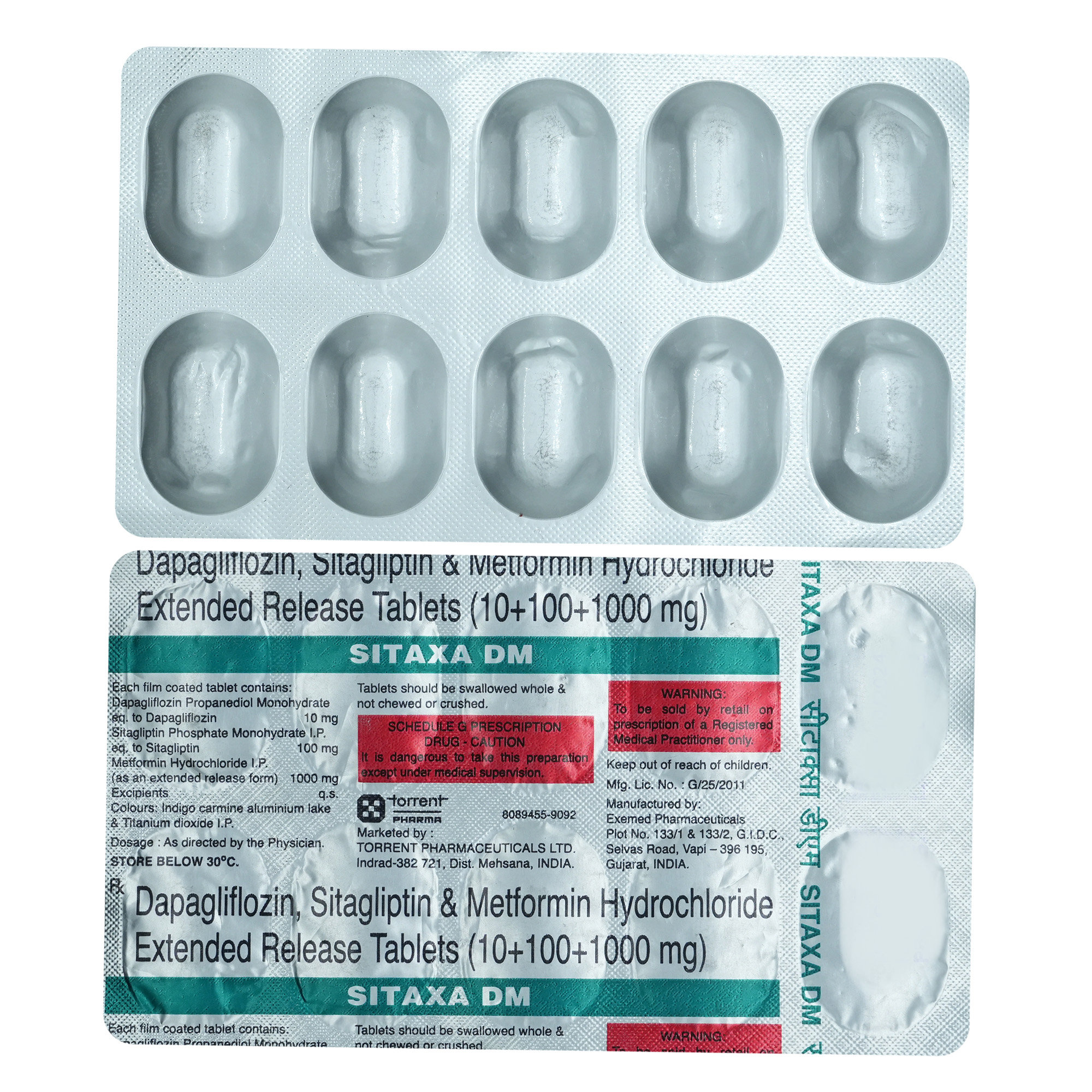 Sitaxa Dm 10/100/1000 Tablet 10's, Pack of 10 TABLETS Sitaxa Dm 10/100/1000 Tablet 10's, Pack of 10 TABLETS