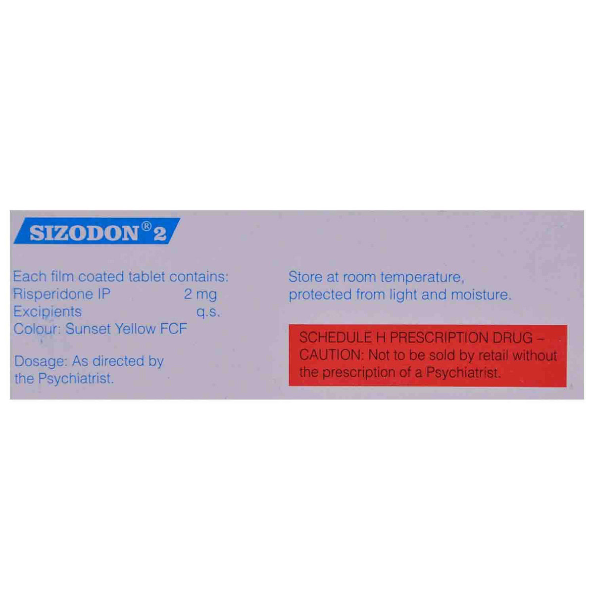 Sizodon 2 Tablet 10's, Pack of 10 TABLETS Sizodon 2 Tablet 10's, Pack of 10 TABLETS