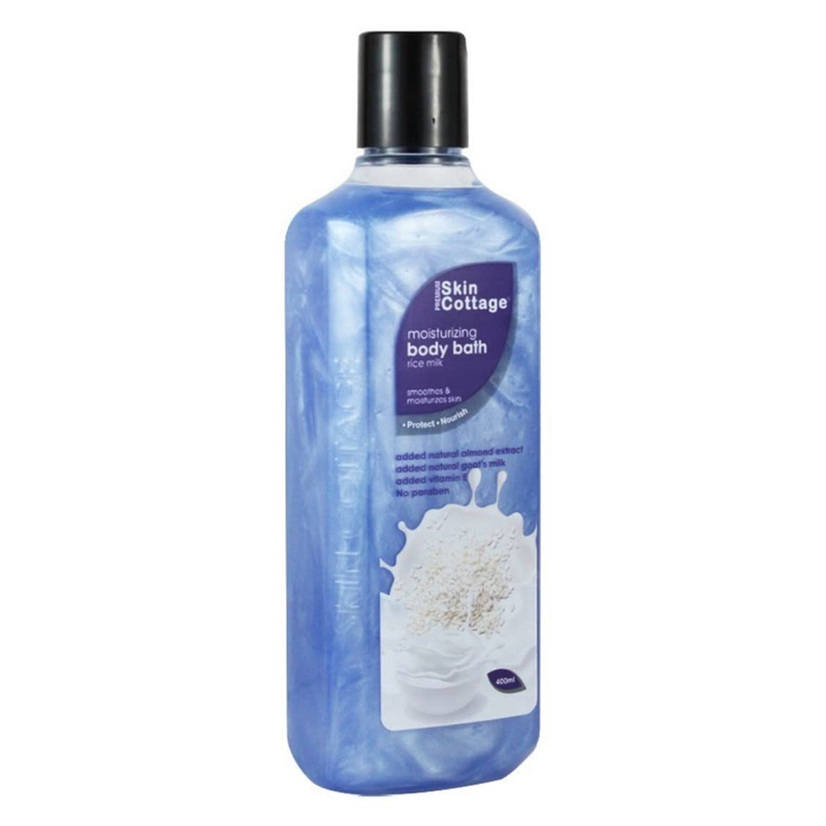 Skin Cottage Rice Milk Moisturizing Body Bath 400 ml | With Almond Extract, Goat's Milk & Lemon Extract | Gentle Cleanses & Moisturises, Pack of 1 Skin Cottage Rice Milk Moisturizing Body Bath 400 ml | With Almond Extract, Goat's Milk & Lemon Extract | Gentle Cleanses & Moisturises, Pack of 1