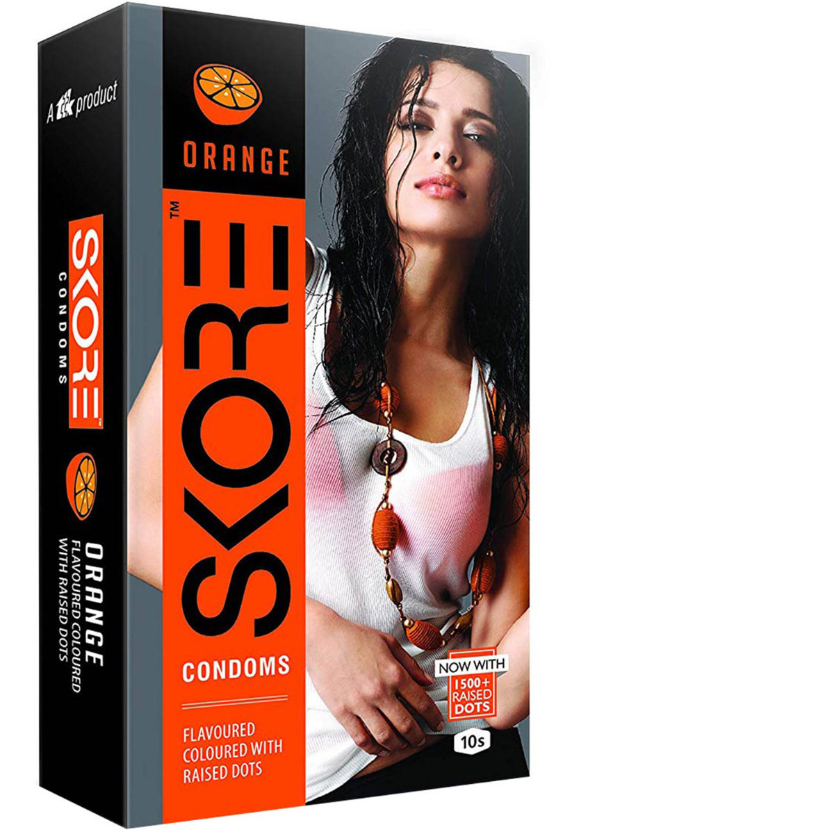 Skore Orange Flavour Condoms, 10 Count, Pack of 1 Skore Orange Flavour Condoms, 10 Count, Pack of 1