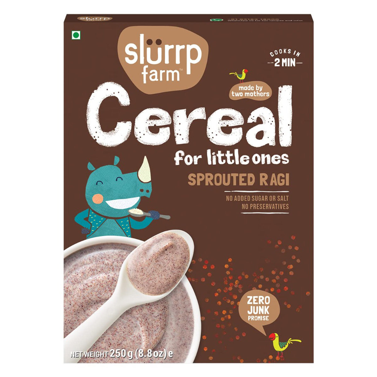 Slurrp Farm Sprouted Ragi Baby Cereal, 250 gm, Pack of 1 Slurrp Farm Sprouted Ragi Baby Cereal, 250 gm, Pack of 1