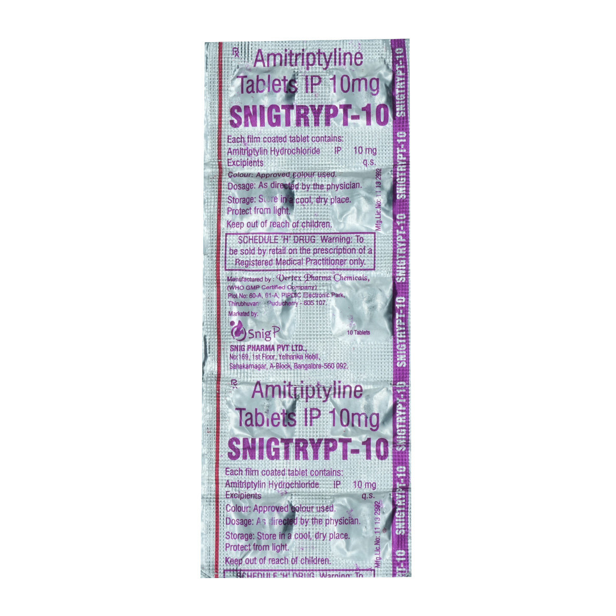 Snigtrypt-10 Tablet 10's, Pack of 10 TabletS Snigtrypt-10 Tablet 10's, Pack of 10 TabletS
