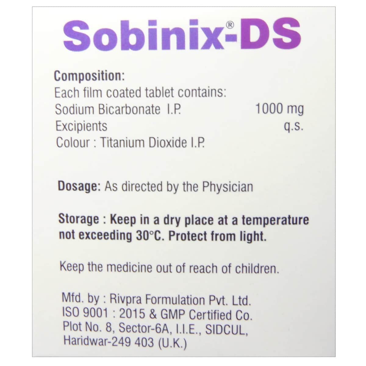 Sobinix-DS Tablet 15's, Pack of 15 TabletS Sobinix-DS Tablet 15's, Pack of 15 TabletS