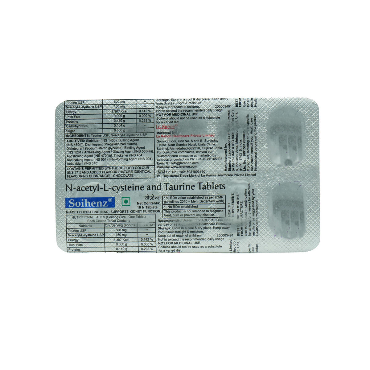 Buy Soihenz Tablet 10's Online