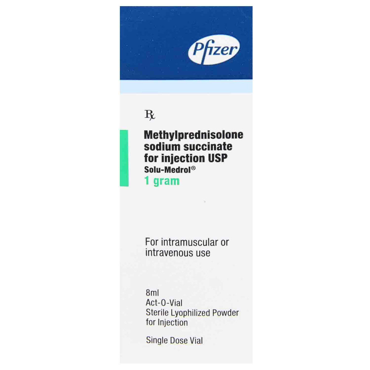 Solu-Medrol 1 gm Injection 8 ml, Pack of 1 INJECTION Solu-Medrol 1 gm Injection 8 ml, Pack of 1 INJECTION