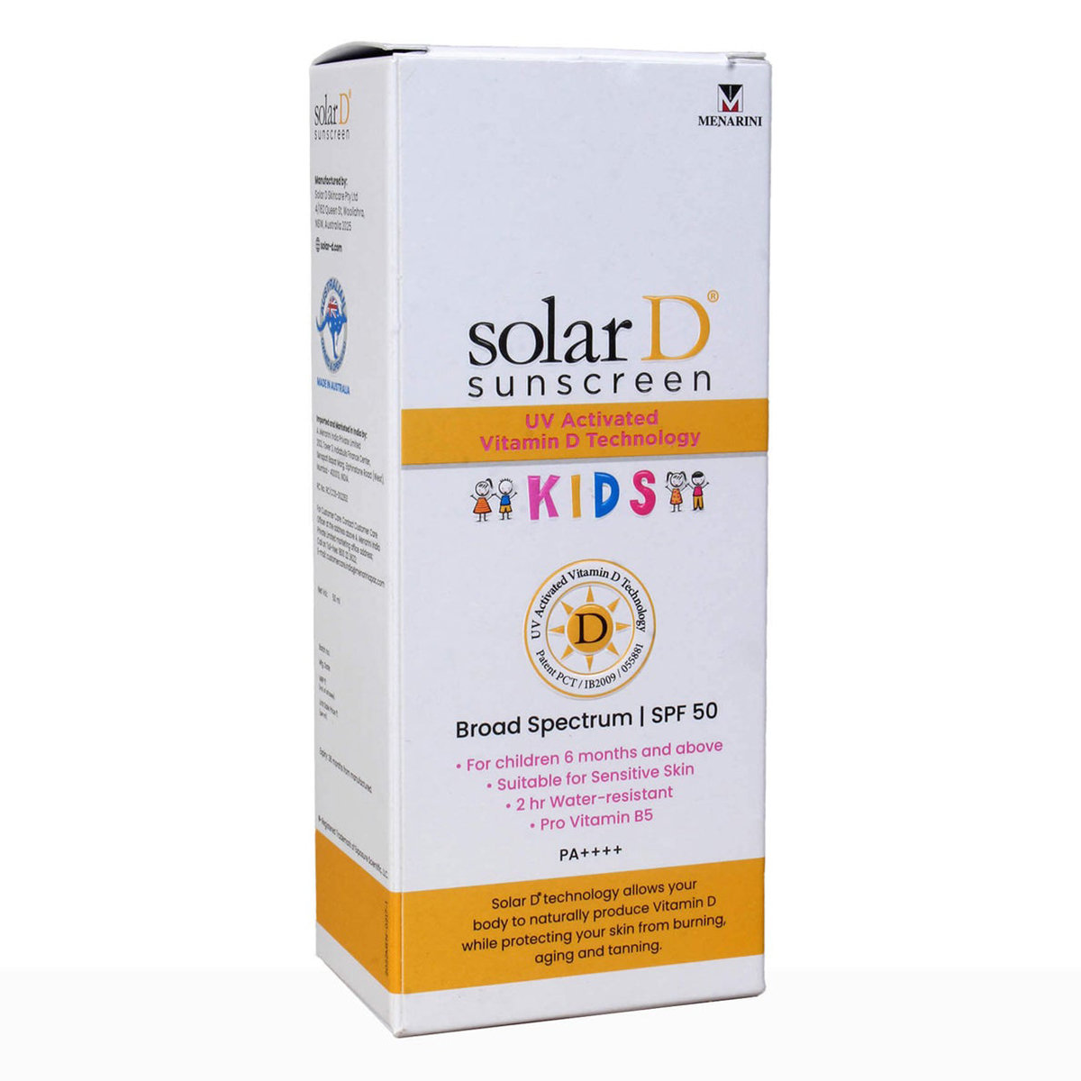 Solar D Kids Spf 50 P++++ Sunscreen Lotion 50 ml, Pack of 1 Solar D Kids Spf 50 P++++ Sunscreen Lotion 50 ml, Pack of 1