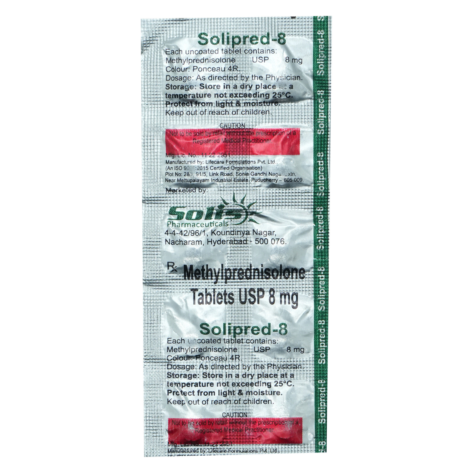 Solipred-8 Tablet 10's, Pack of 10 TABLETS Solipred-8 Tablet 10's, Pack of 10 TABLETS