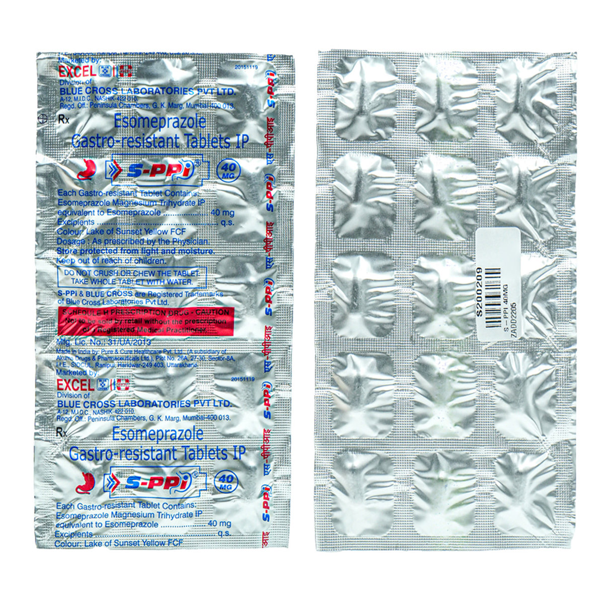 S-PPI 40 mg Tablets 15's, Pack of 15 TabletS S-PPI 40 mg Tablets 15's, Pack of 15 TabletS